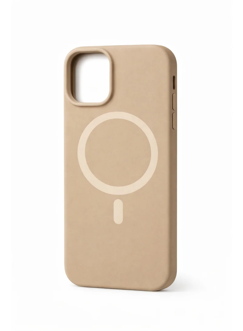 موبكوس جراب Mobcos iPhone 17 بني اللون، بتصميم Elite Ring، مصنوع من السيليكون الفاخر، مزود بخاصية الشحن اللاسلكي المغناطيسي | ملمس ناعم كالحرير | حماية فائقة ضد الصدمات بمعايير عسكرية | توافق مغناطيسي قوي | غطاء أنيق وفاخر